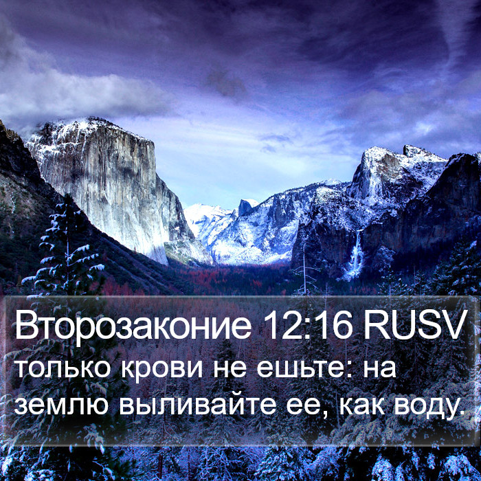 Второзаконие 12:16 RUSV Bible Study