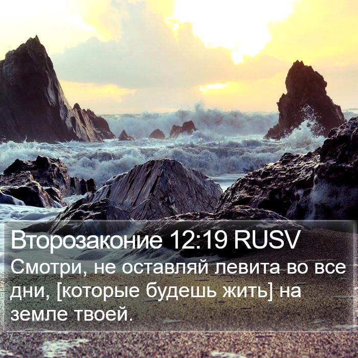 Второзаконие 12:19 RUSV Bible Study