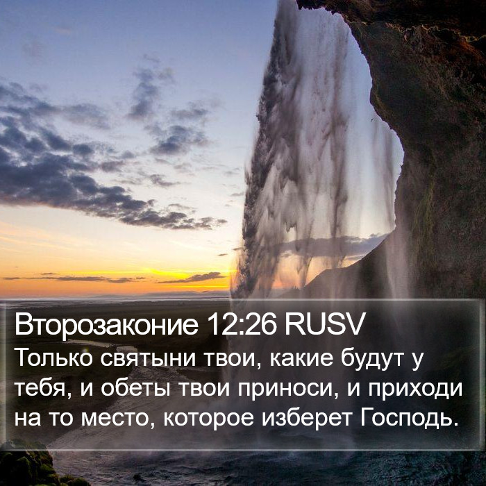 Второзаконие 12:26 RUSV Bible Study