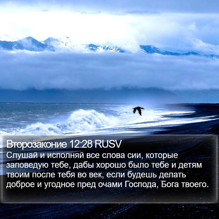 Второзаконие 12:28 RUSV Bible Study