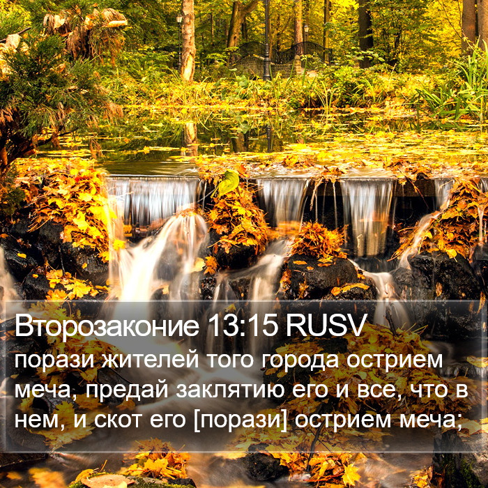 Второзаконие 13:15 RUSV Bible Study