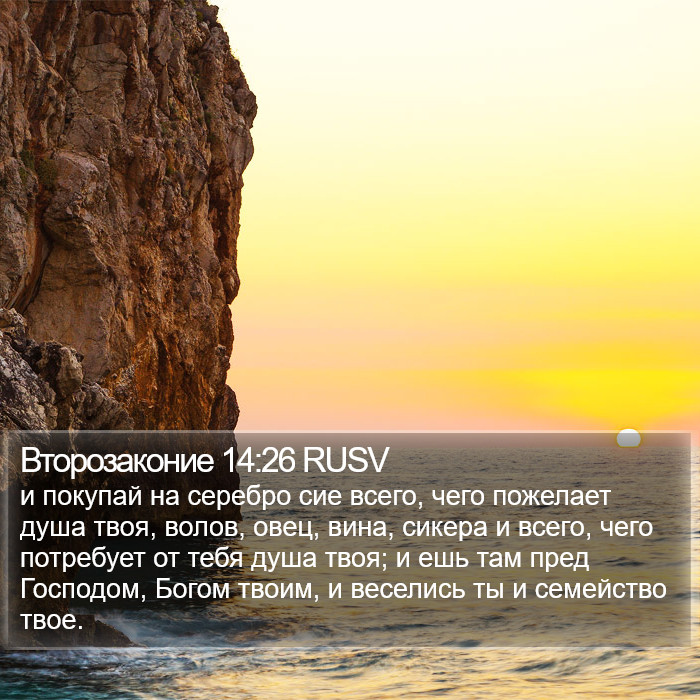 Второзаконие 14:26 RUSV Bible Study