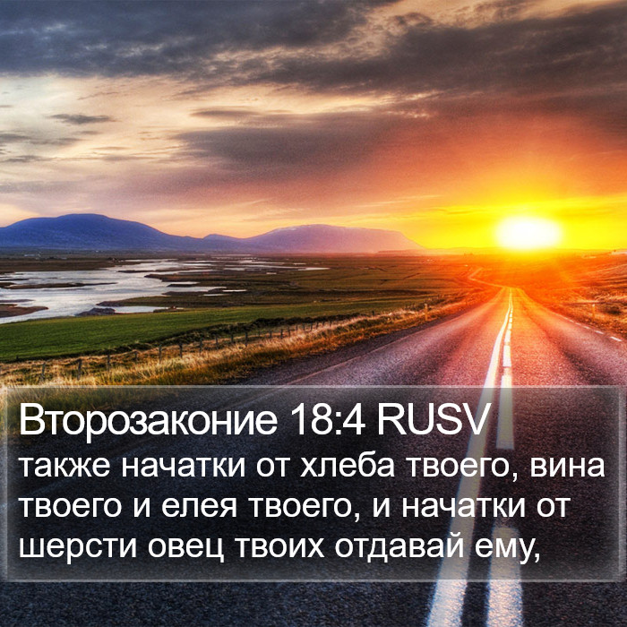 Второзаконие 18:4 RUSV Bible Study