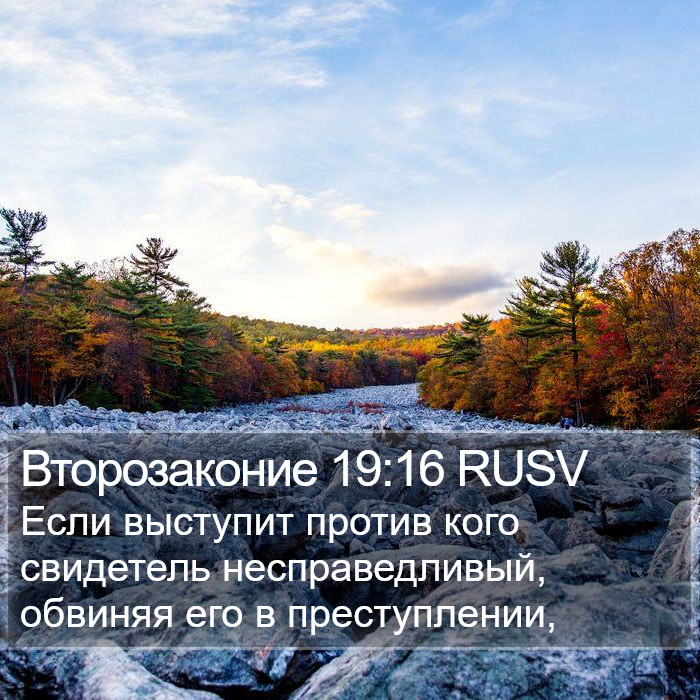 Второзаконие 19:16 RUSV Bible Study