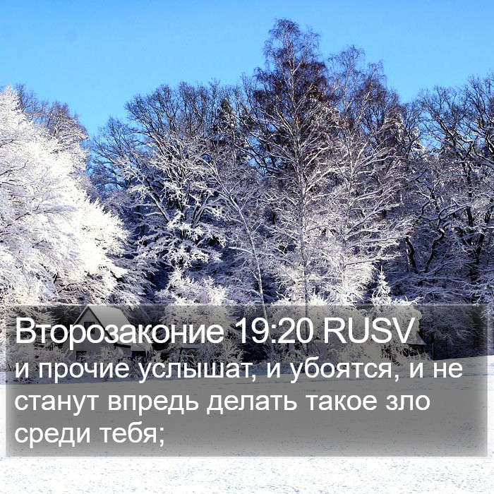 Второзаконие 19:20 RUSV Bible Study