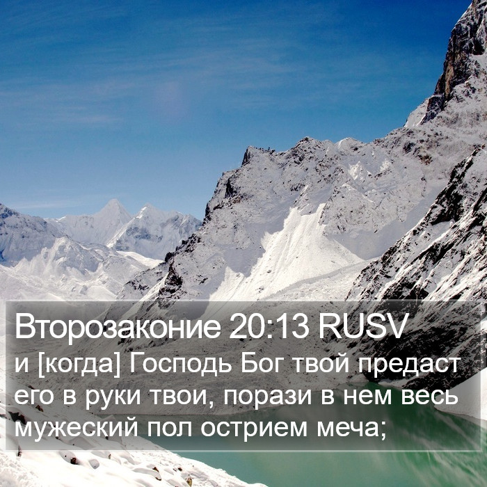 Второзаконие 20:13 RUSV Bible Study