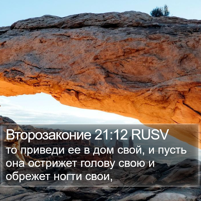 Второзаконие 21:12 RUSV Bible Study