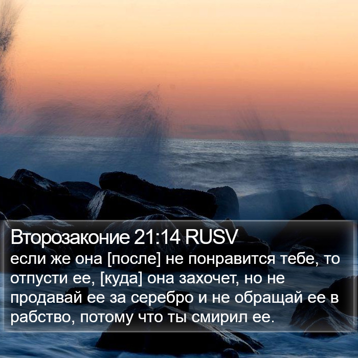 Второзаконие 21:14 RUSV Bible Study