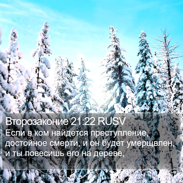 Второзаконие 21:22 RUSV Bible Study