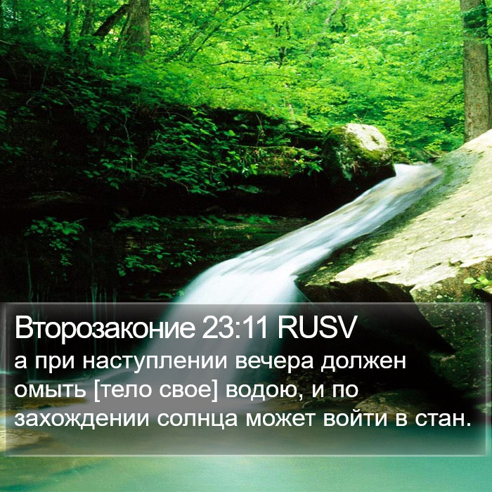 Второзаконие 23:11 RUSV Bible Study