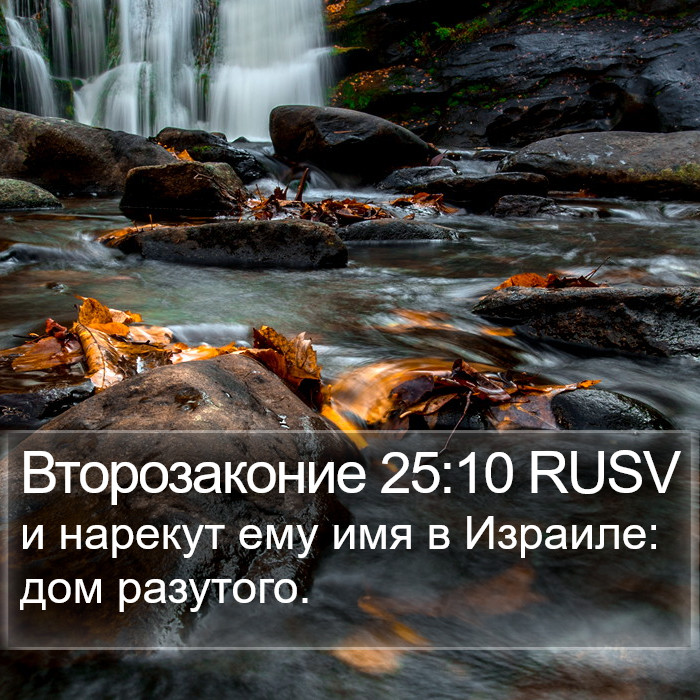 Второзаконие 25:10 RUSV Bible Study