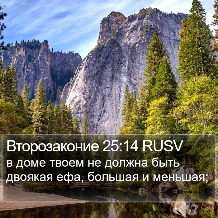 Второзаконие 25:14 RUSV Bible Study