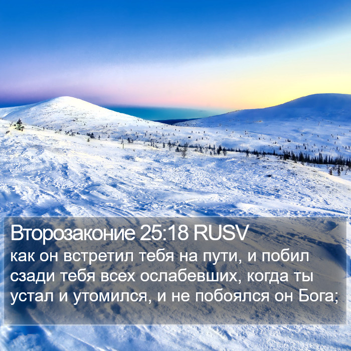 Второзаконие 25:18 RUSV Bible Study