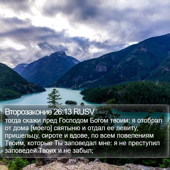 Второзаконие 26:13 RUSV Bible Study