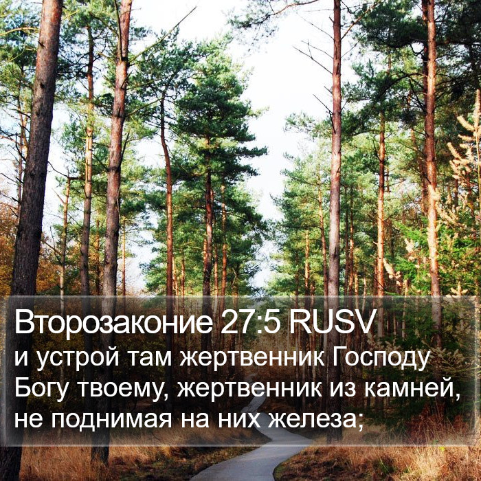 Второзаконие 27:5 RUSV Bible Study