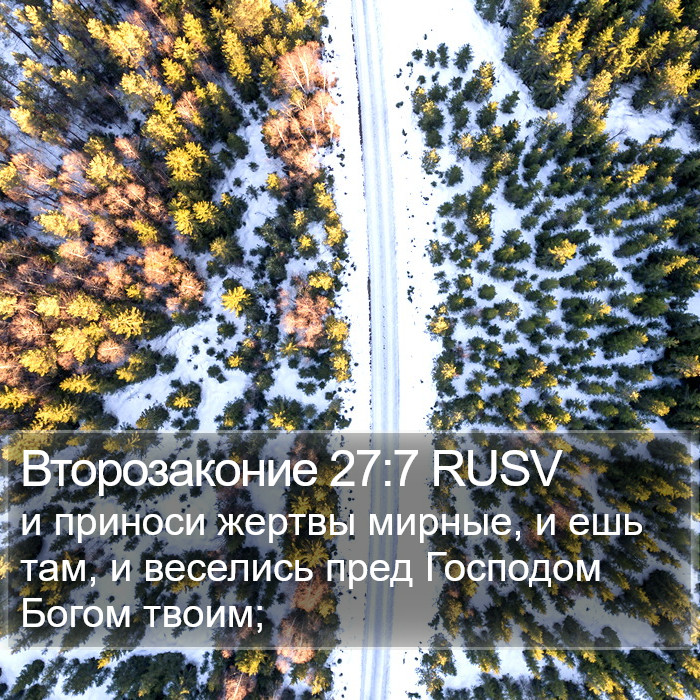 Второзаконие 27:7 RUSV Bible Study