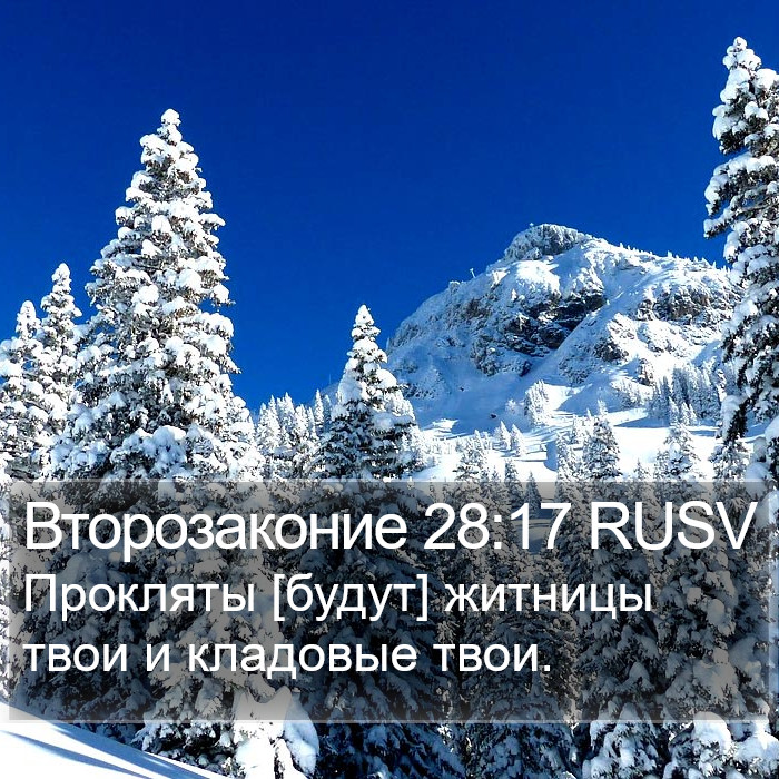 Второзаконие 28:17 RUSV Bible Study