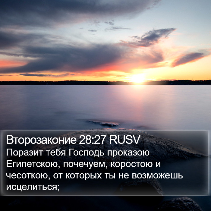 Второзаконие 28:27 RUSV Bible Study