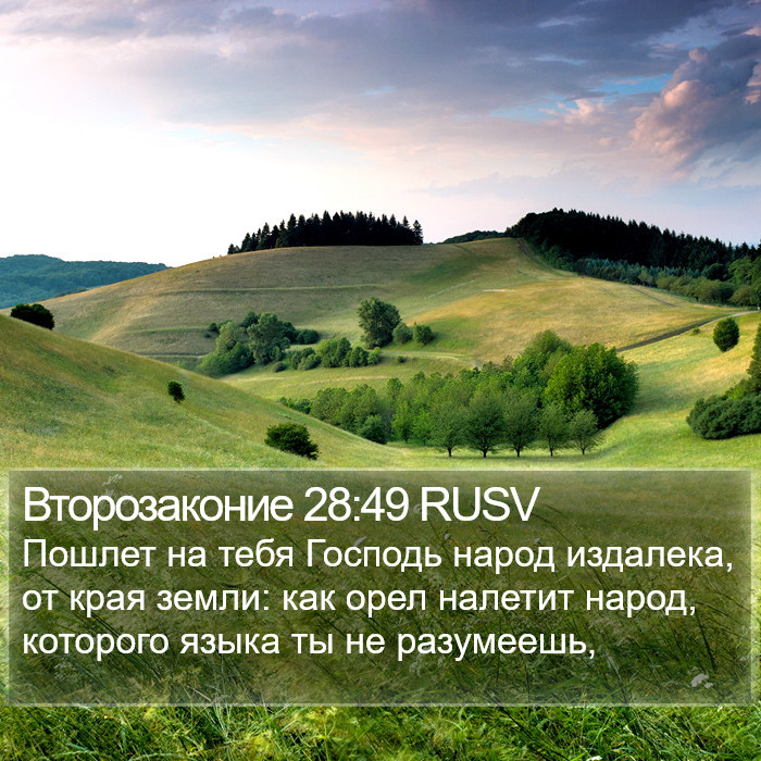 Второзаконие 28:49 RUSV Bible Study