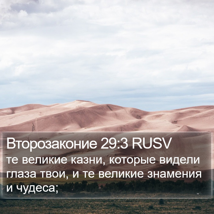 Второзаконие 29:3 RUSV Bible Study