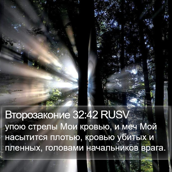 Второзаконие 32:42 RUSV Bible Study