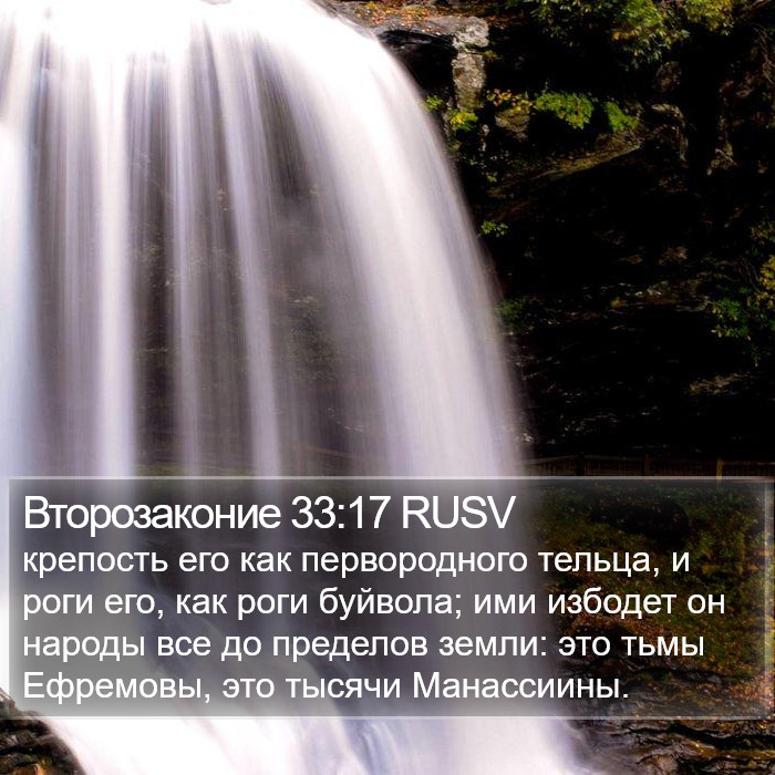 Второзаконие 33:17 RUSV Bible Study