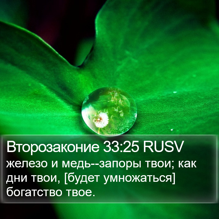 Второзаконие 33:25 RUSV Bible Study