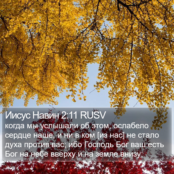 Иисус Навин 2:11 RUSV Bible Study