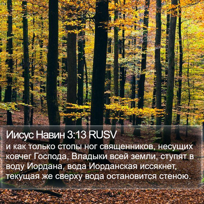 Иисус Навин 3:13 RUSV Bible Study