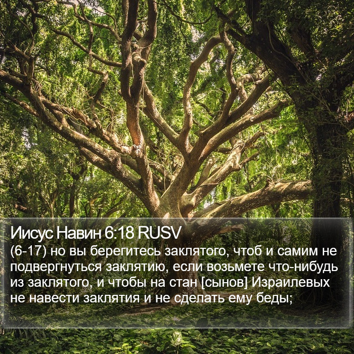Иисус Навин 6:18 RUSV Bible Study
