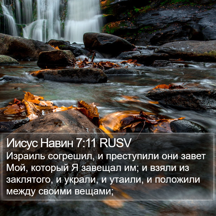 Иисус Навин 7:11 RUSV Bible Study