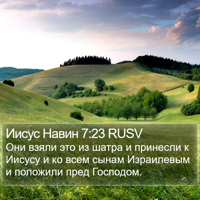 Иисус Навин 7:23 RUSV Bible Study