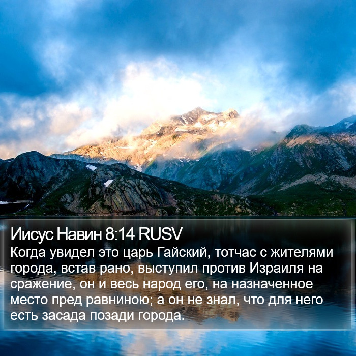 Иисус Навин 8:14 RUSV Bible Study