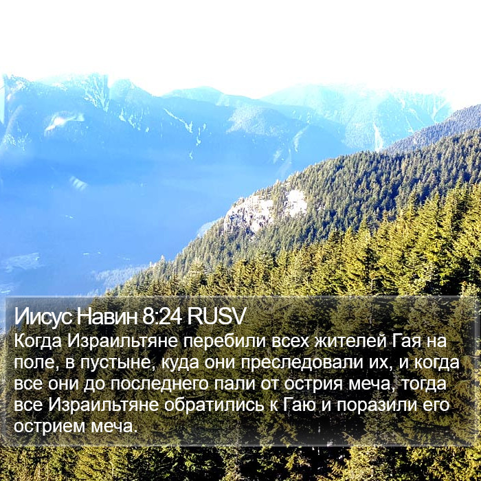 Иисус Навин 8:24 RUSV Bible Study