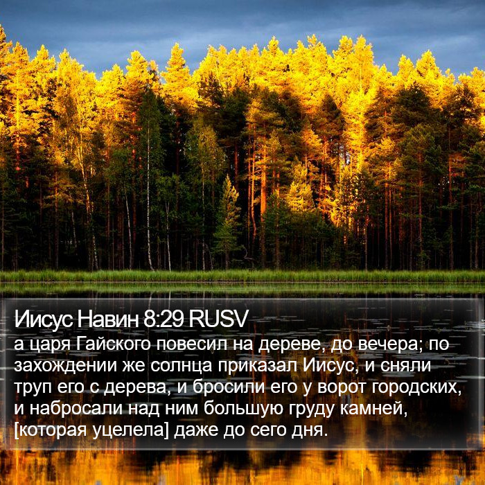 Иисус Навин 8:29 RUSV Bible Study