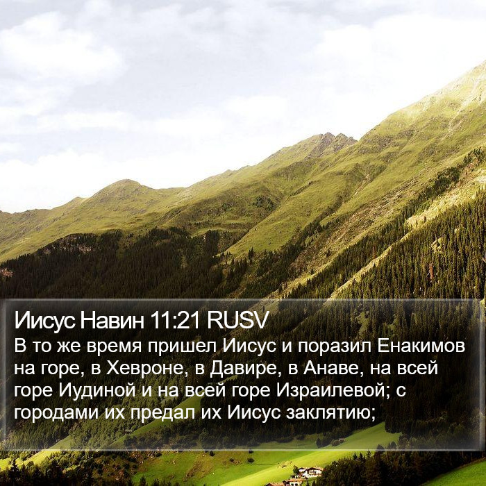 Иисус Навин 11:21 RUSV Bible Study