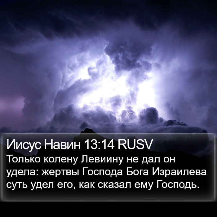 Иисус Навин 13:14 RUSV Bible Study