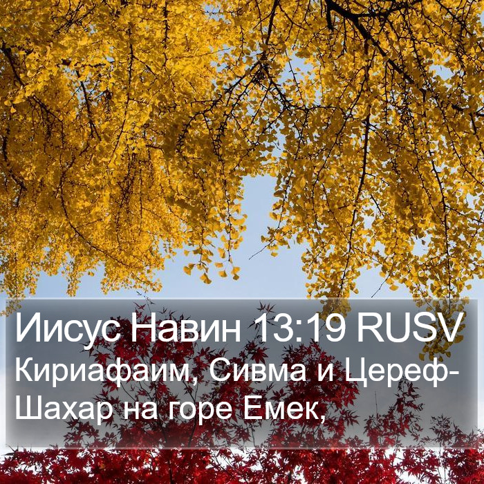 Иисус Навин 13:19 RUSV Bible Study