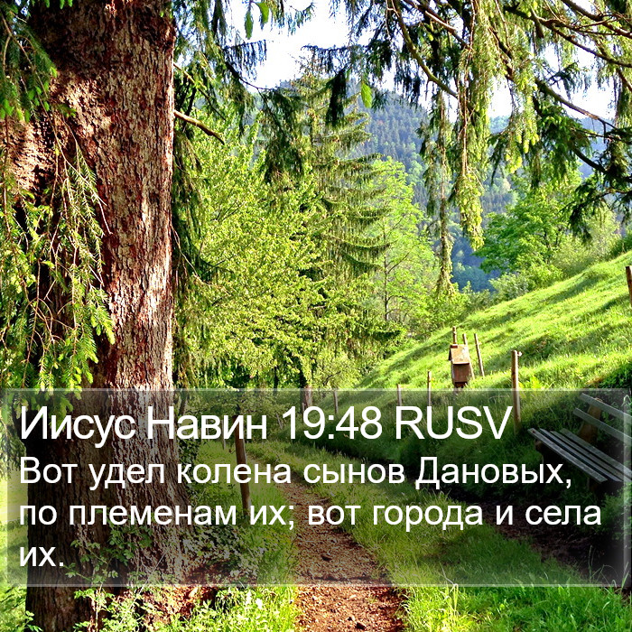 Иисус Навин 19:48 RUSV Bible Study