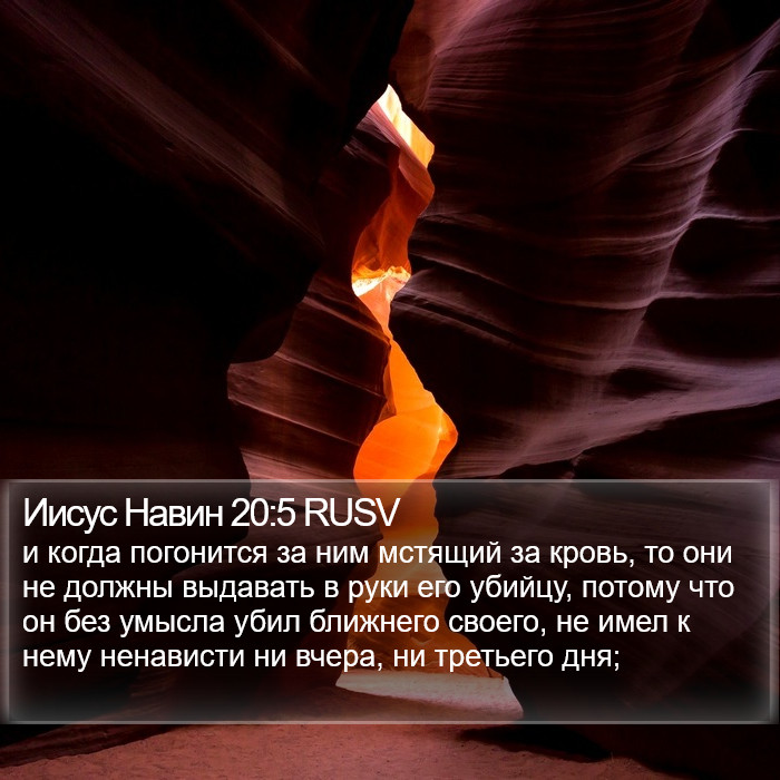 Иисус Навин 20:5 RUSV Bible Study