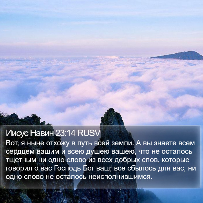 Иисус Навин 23:14 RUSV Bible Study