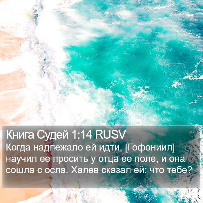 Книга Судей 1:14 RUSV Bible Study