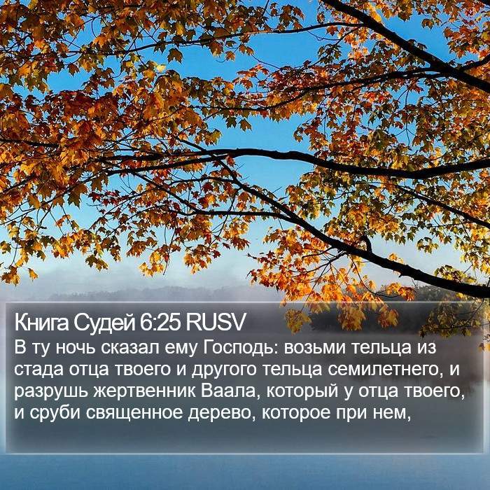 Книга Судей 6:25 RUSV Bible Study