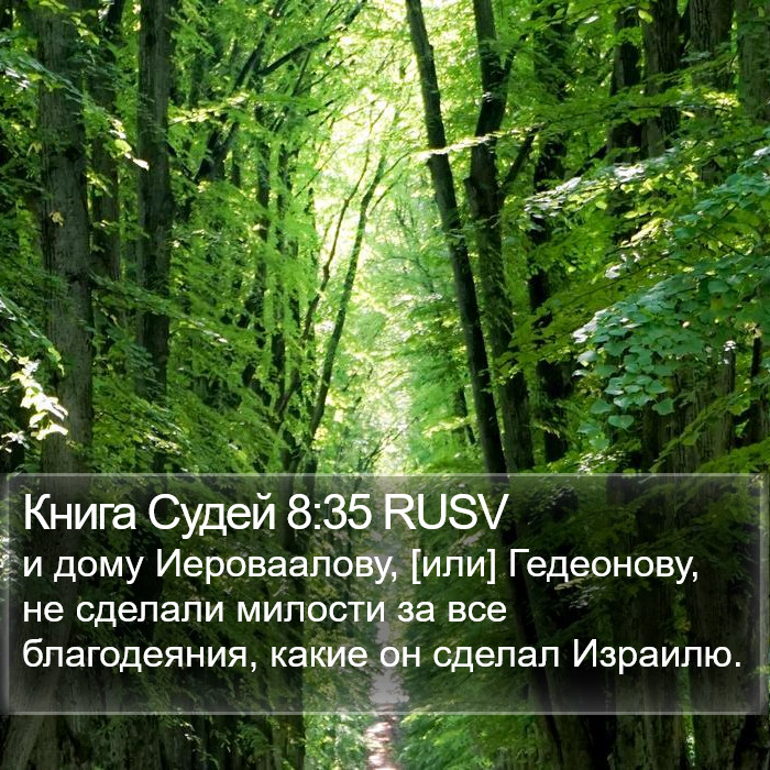 Книга Судей 8:35 RUSV Bible Study