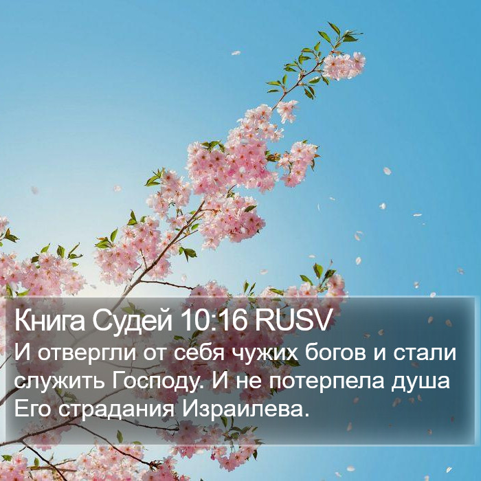 Книга Судей 10:16 RUSV Bible Study