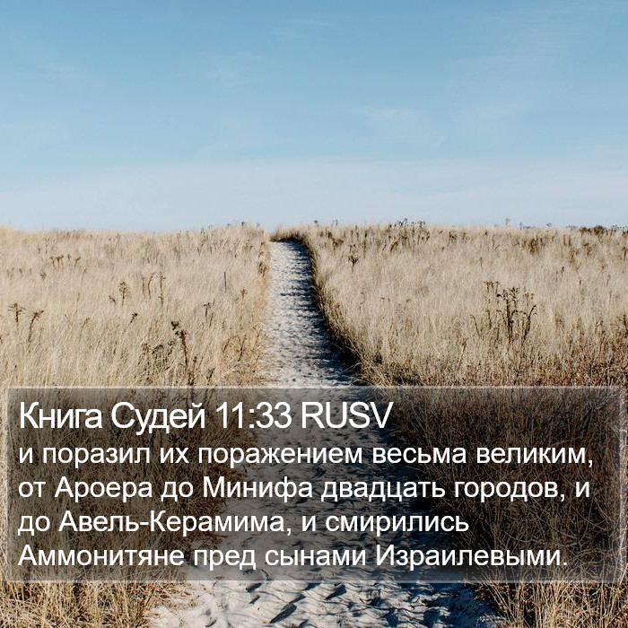 Книга Судей 11:33 RUSV Bible Study