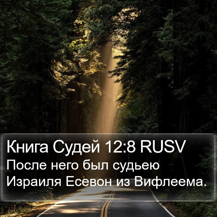 Книга Судей 12:8 RUSV Bible Study