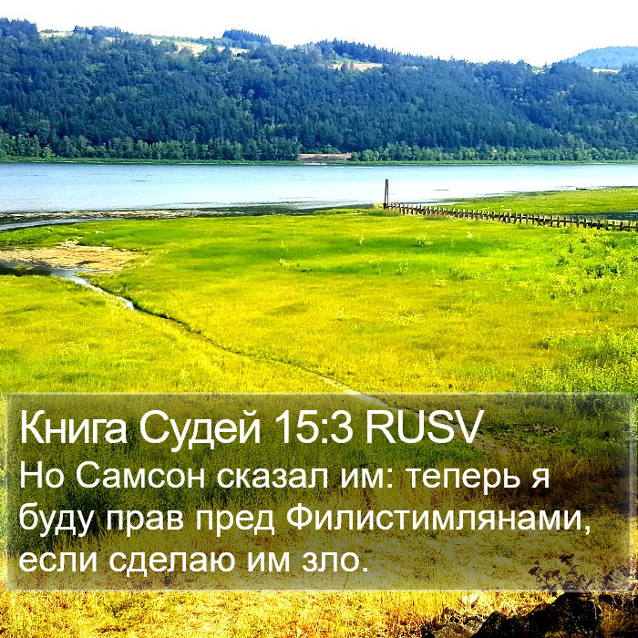 Книга Судей 15:3 RUSV Bible Study
