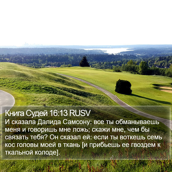 Книга Судей 16:13 RUSV Bible Study