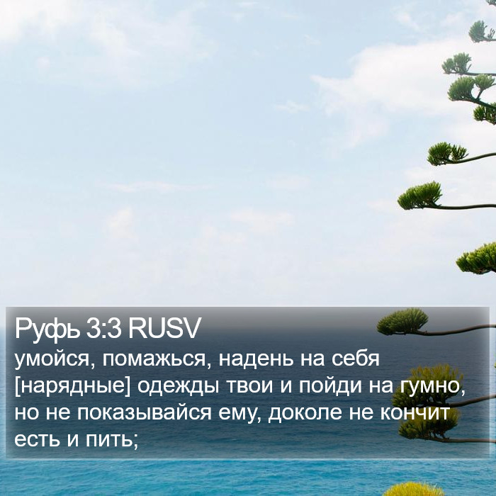 Руфь 3:3 RUSV Bible Study